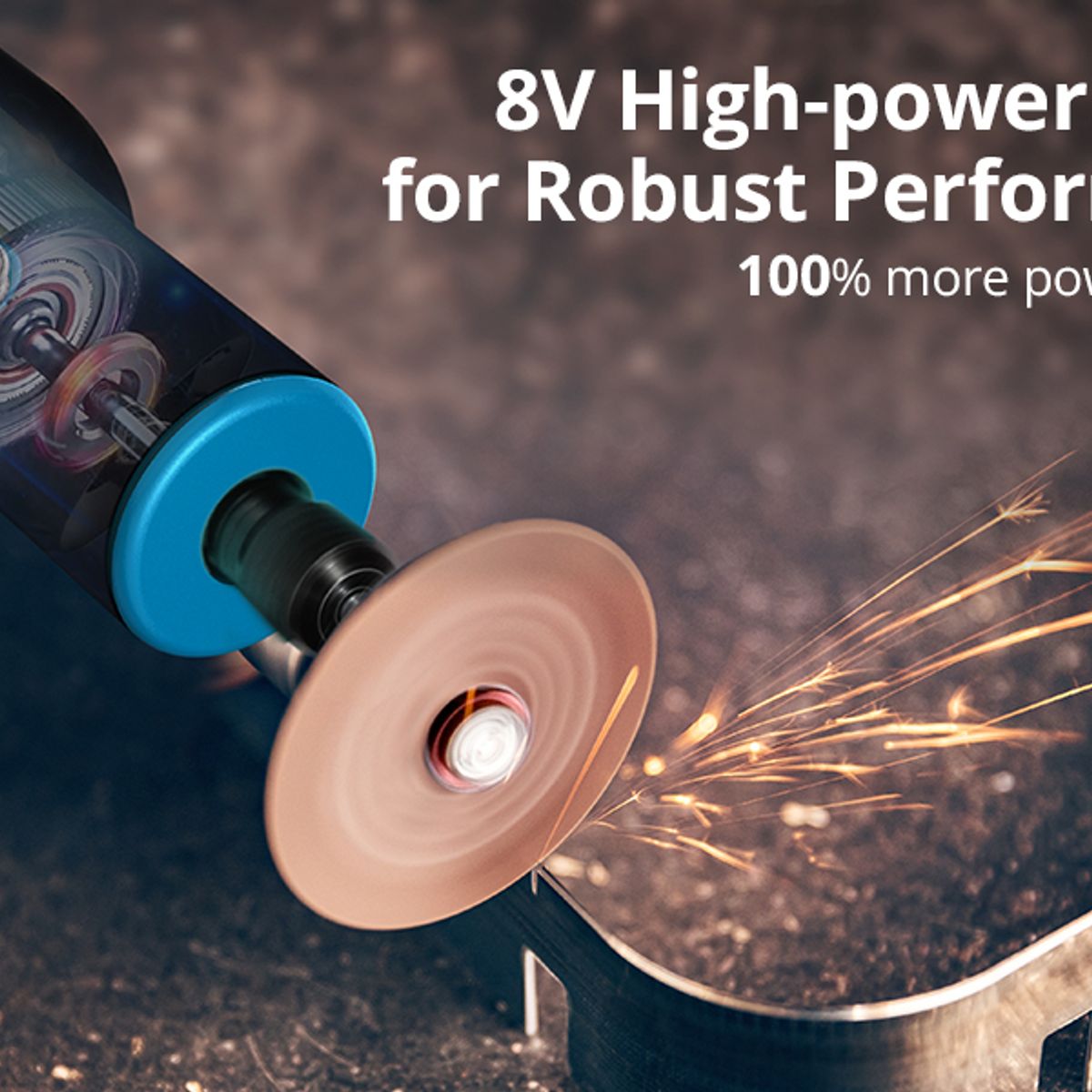 OEM - Minitorno Grinder Inalambrico 8V Tipo Dremel Multiproposito Accesorios