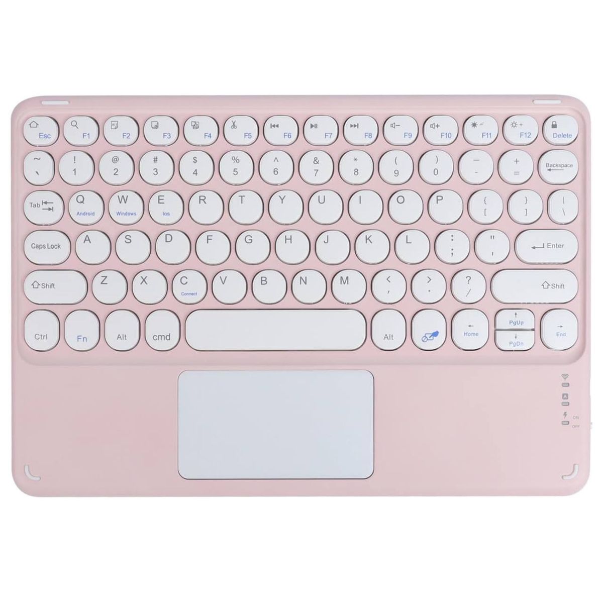 GENERICO - TECLADO INALÁMBRICO TOUCH AN-6030 CON TOUCHPAD BLUETOOTH COLOR ROSA