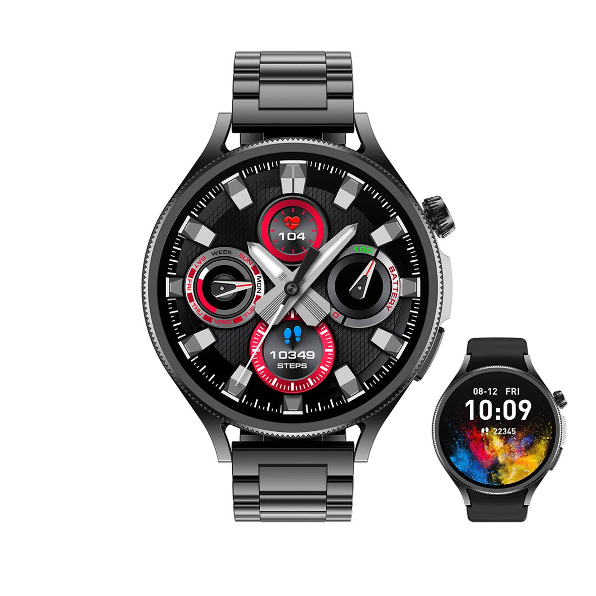 GENERICO - Reloj inteligente M109 correa deportiva y correa casual - Negro
