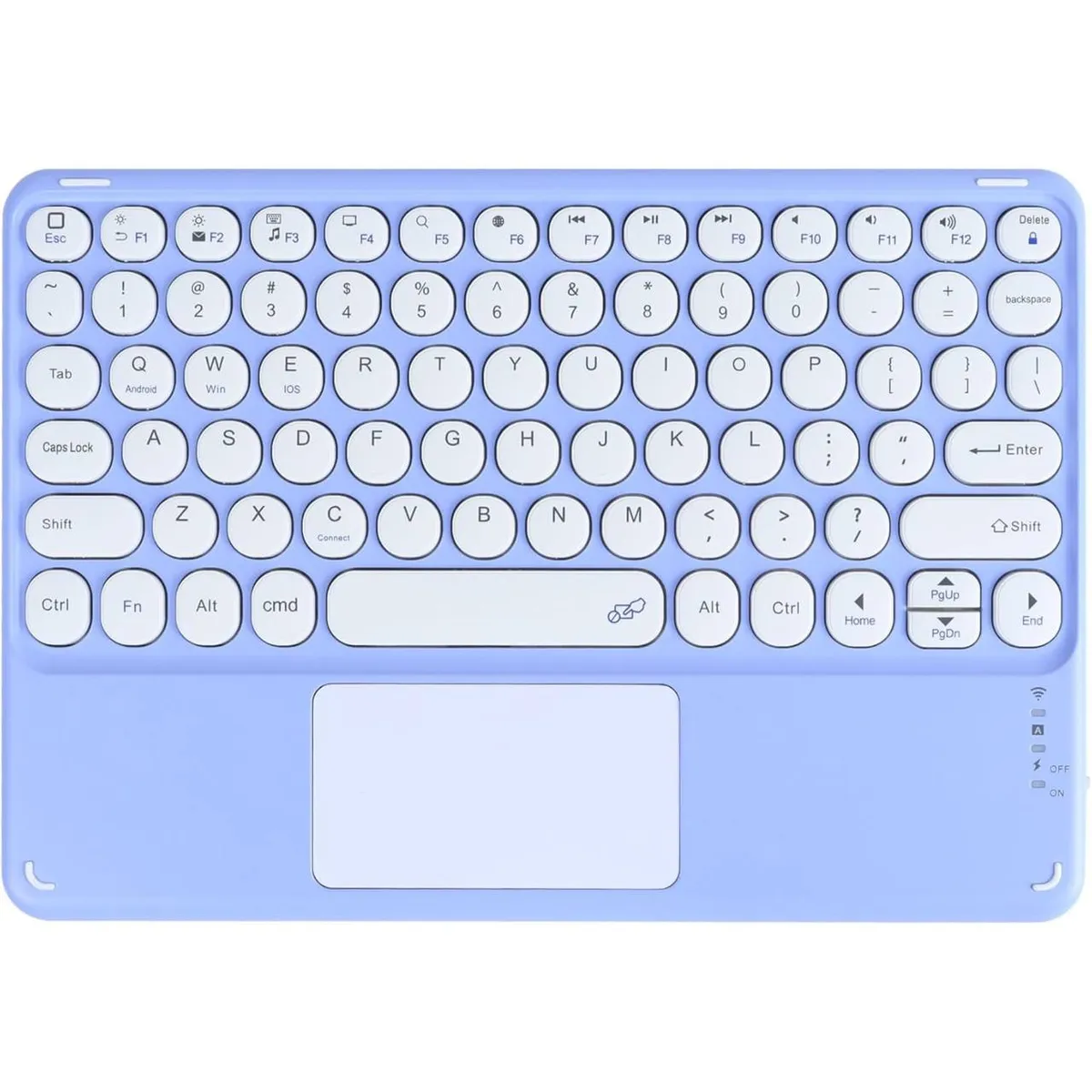 GENERICO - TECLADO INALÁMBRICO TOUCH AN-6030 CON TOUCHPAD BLUETOOTH COLOR CELESTE