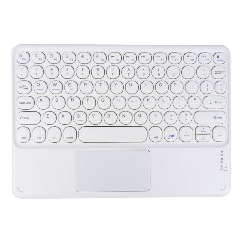 GENERICO - TECLADO INALÁMBRICO TOUCH AN-6030 CON TOUCHPAD BLUETOOTH COLOR BLANCO