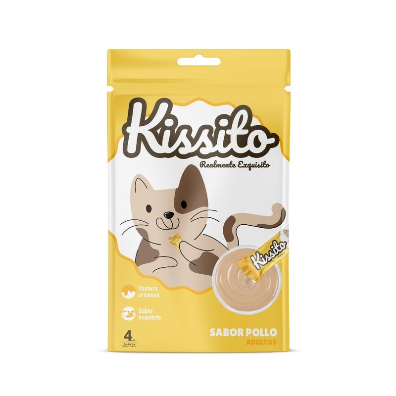 PREMIUM - Kissito Gatos Pollo Snack para Gatos x 4 un