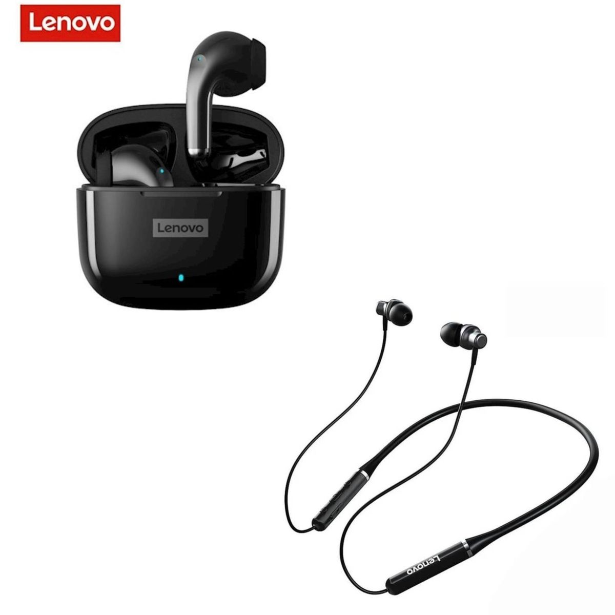 LENOVO - Audifonos Lenovo LP40 Pro Negro + HE05