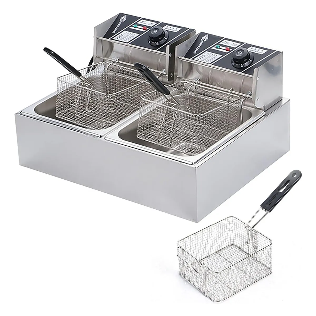 U BUY - Freidora De Aceite Eléctrica Automática 12l Acero Inoxidable