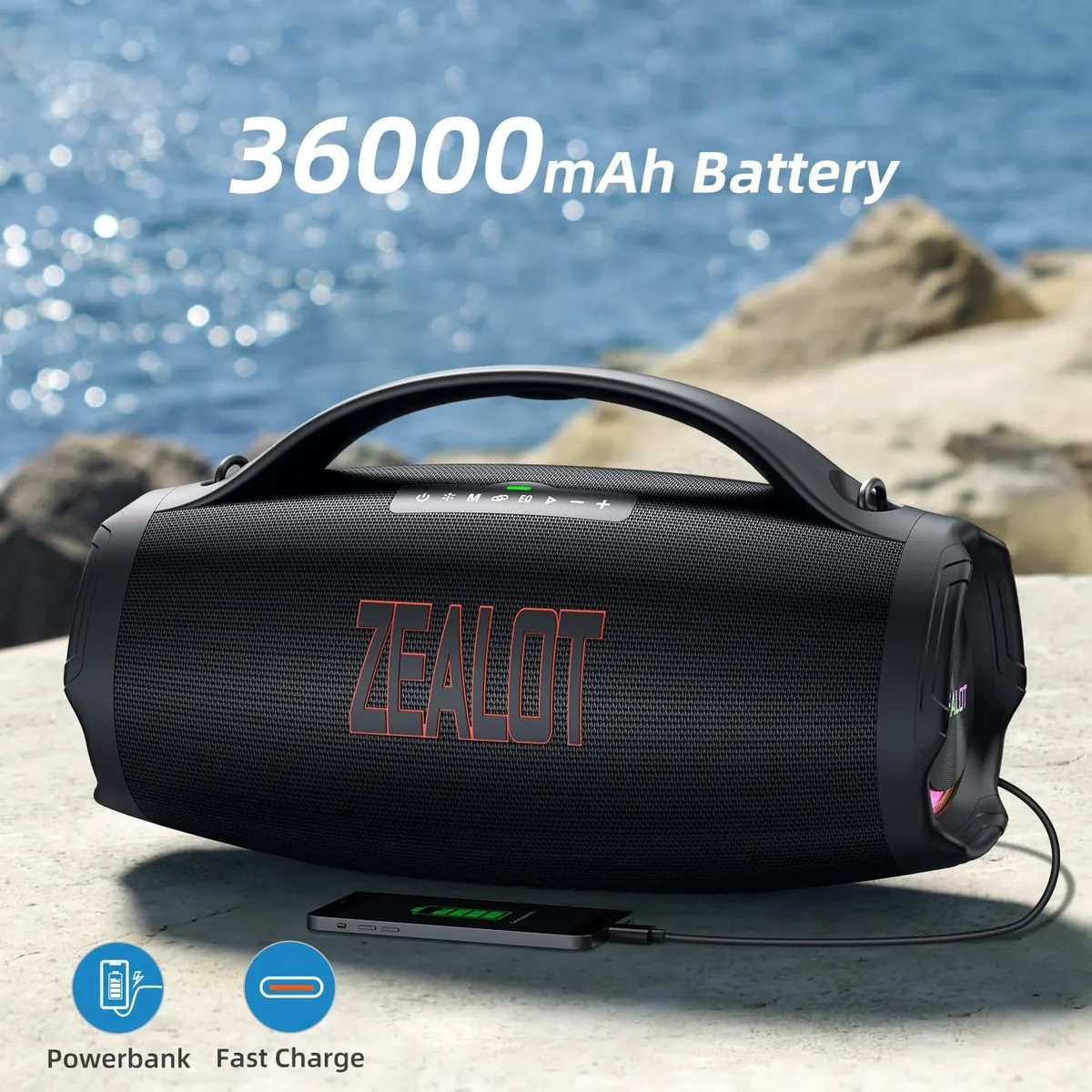 ZEALOT - Zealot S98 Parlante Bluetooth 160W IP67 5.3 PowerBank no Bang Max