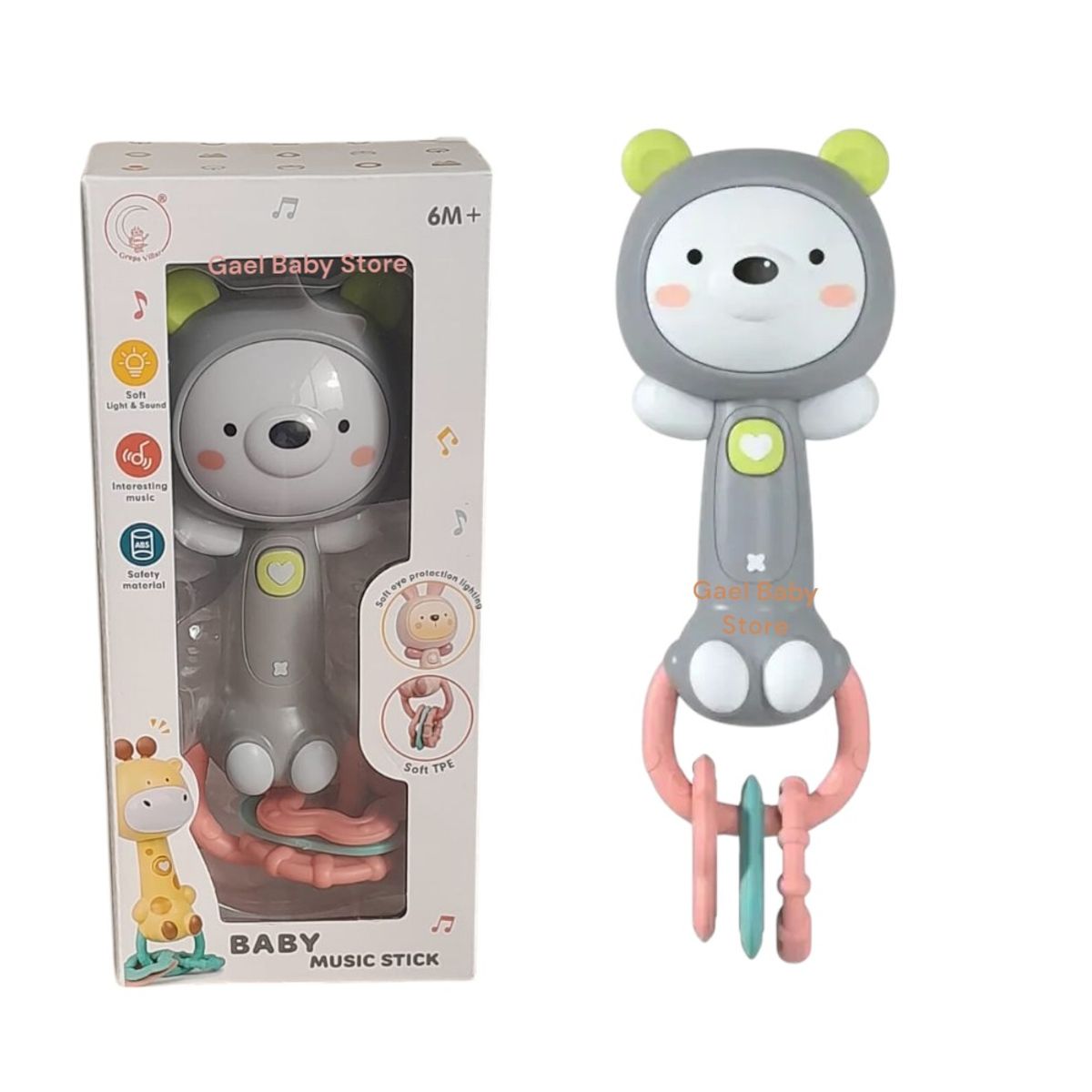 GENERICO - JUGUETE SENSORIALSONAJERO MUSICAL MODELO OSITO