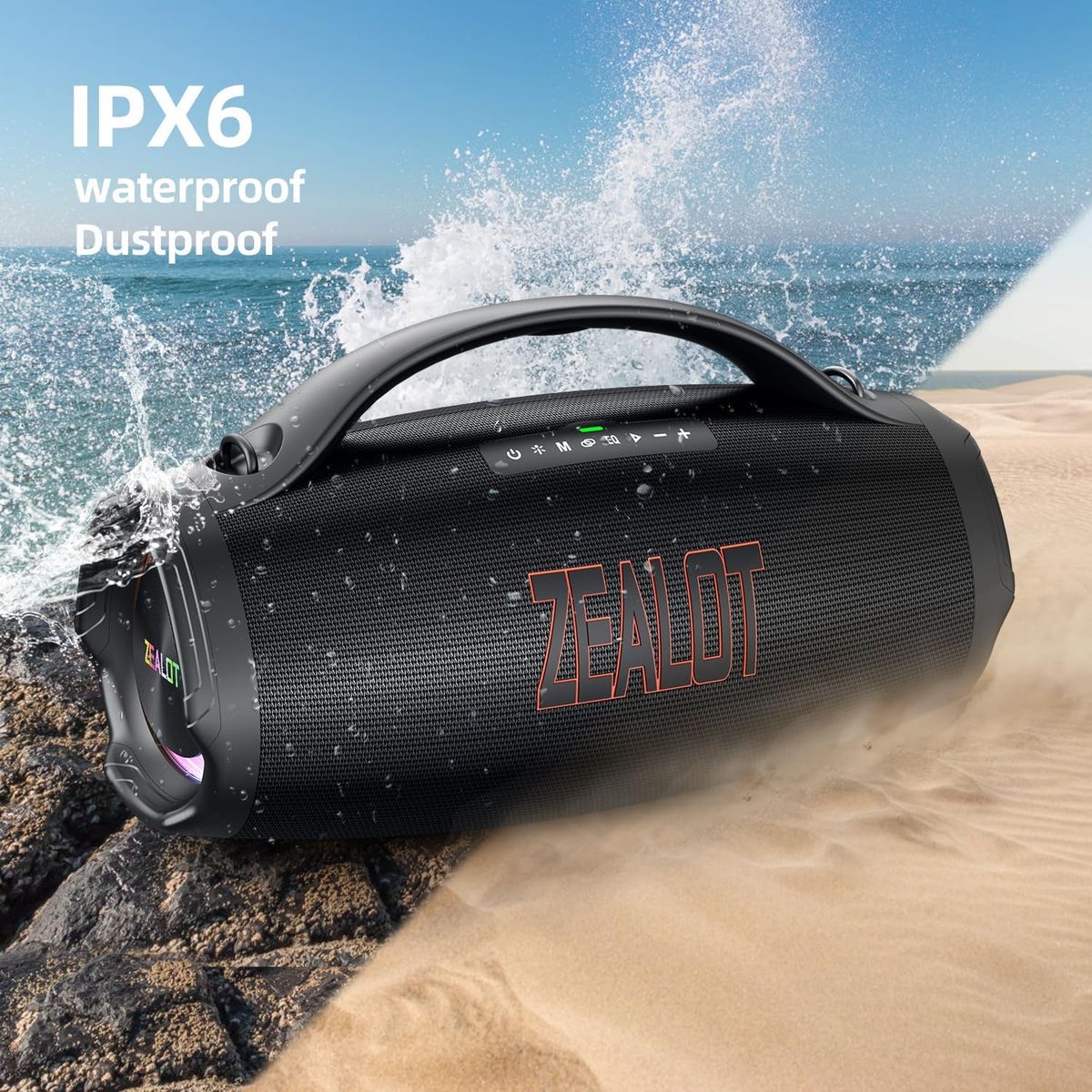 ZEALOT - Parlante Bluetooth  Zealot S98 160W IP67 5.3 PowerBank no Bang Max