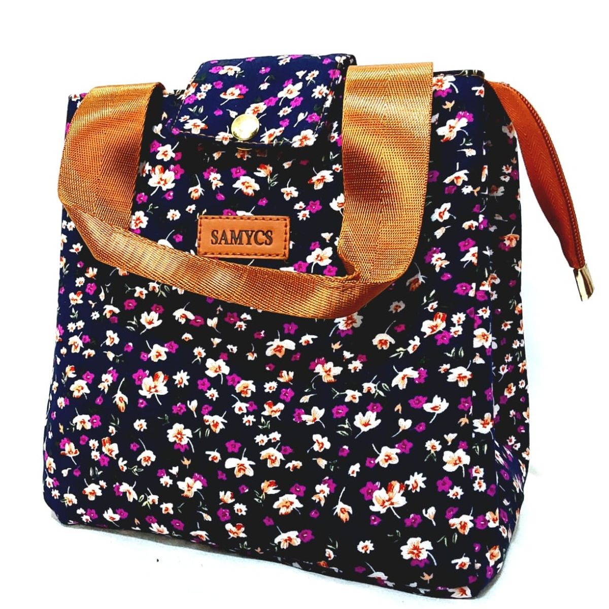 NACIONAL - Lonchera Térmica Azul Noche Floral