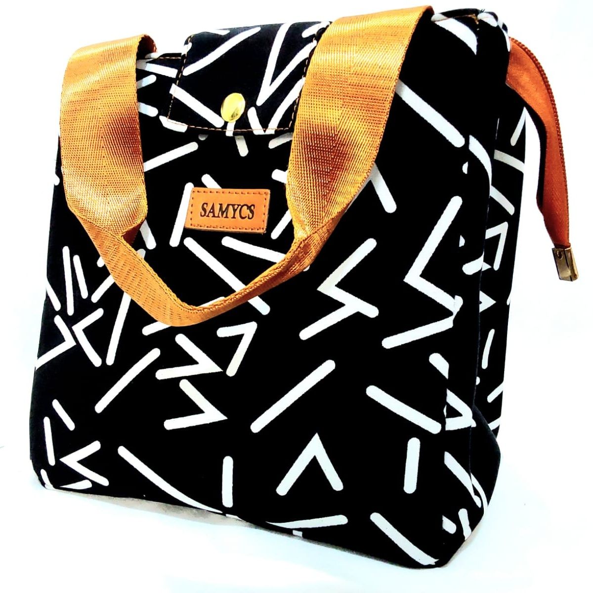 NACIONAL - Lonchera Térmica Negra Geo Blanco