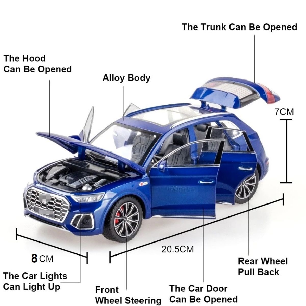 GENERICO - Auto Colección Audi Q5 Escala 124 Con Sonido Y Luces