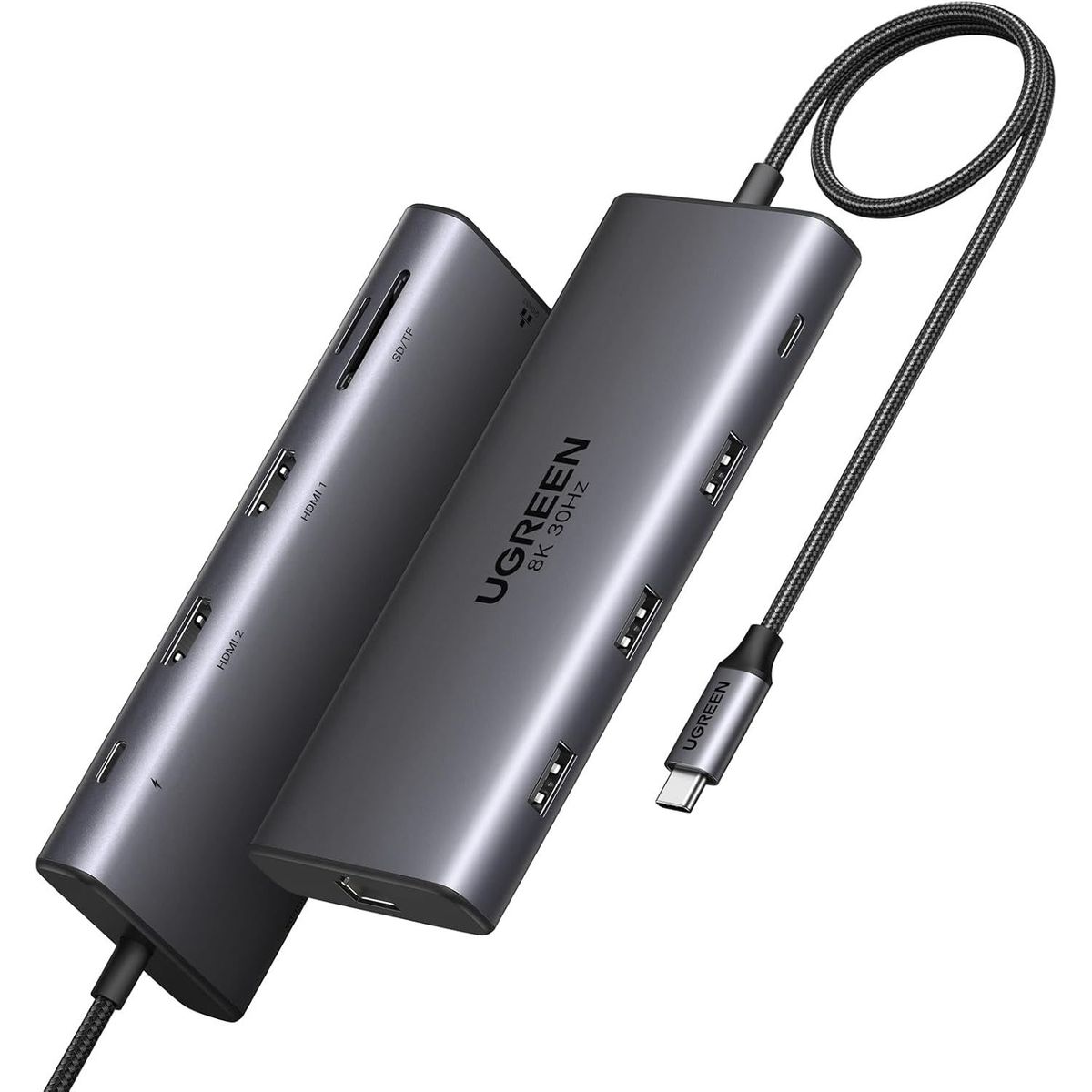 UGREEN - Ugreen Revodok 210 Dock 2x HDMI Ethernet USB-A/C SD/TF CM639 - 15534