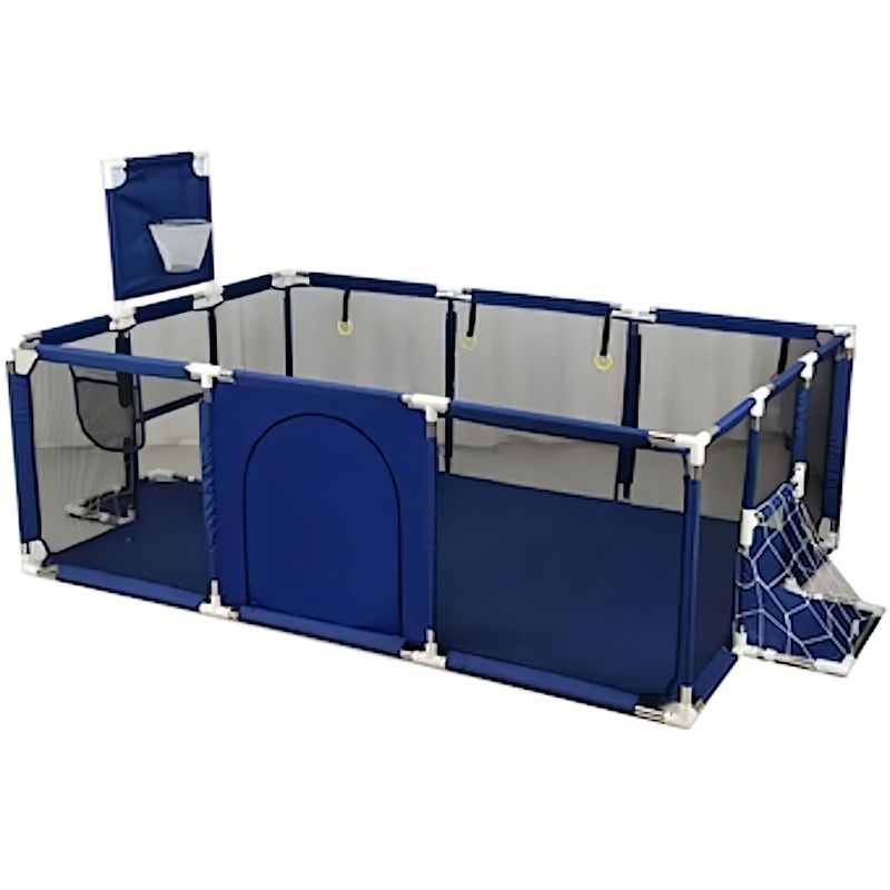 ANYHOGAR - Corral Seguridad Bebes Con Aro De Basket 180cm Azul