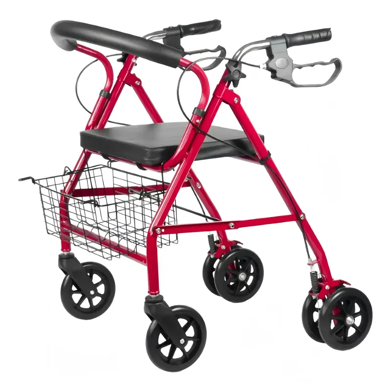 EASY FIT - Burrito Andador Ortopedico Plegable 4 Ruedas Frenos Asiento