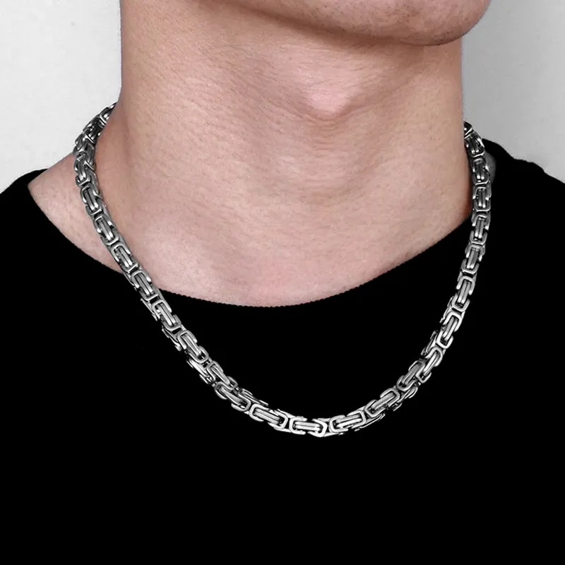 WATTACA - Cadena Bizantino Acero Quirúrgico 316L - Cadena para hombre - Wattaca