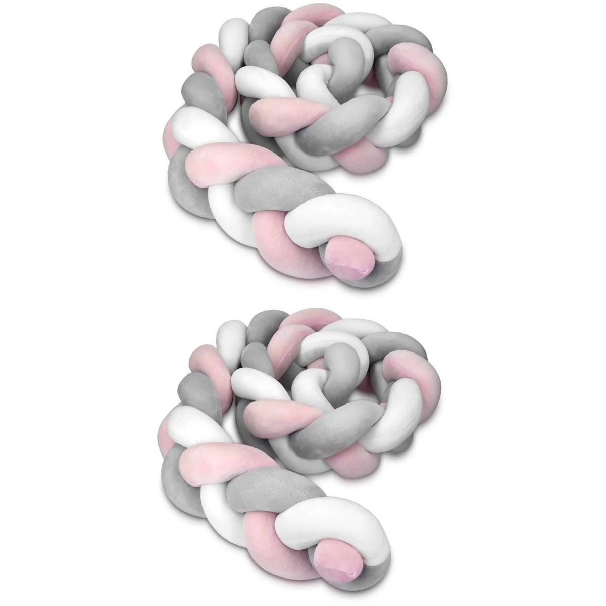 GENERICO - Pack de 2 trenzas para cuna 2 metros cada una terciopelo