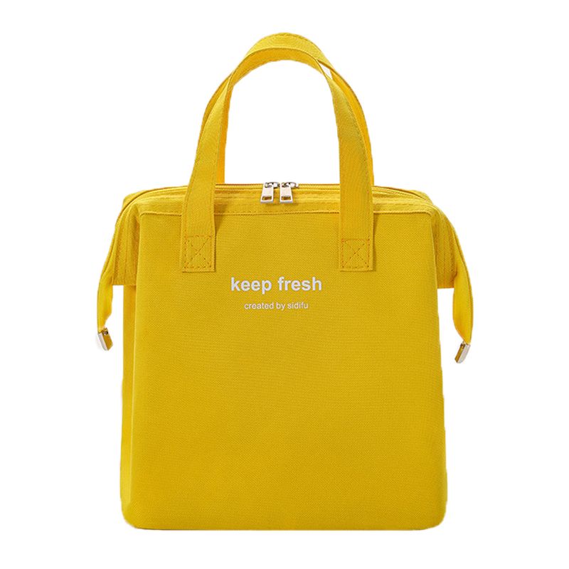 ZIMRAHYG - Lonchera Bolsa Térmica De Almuerzo Portátil Gran Capacidad Amarillo