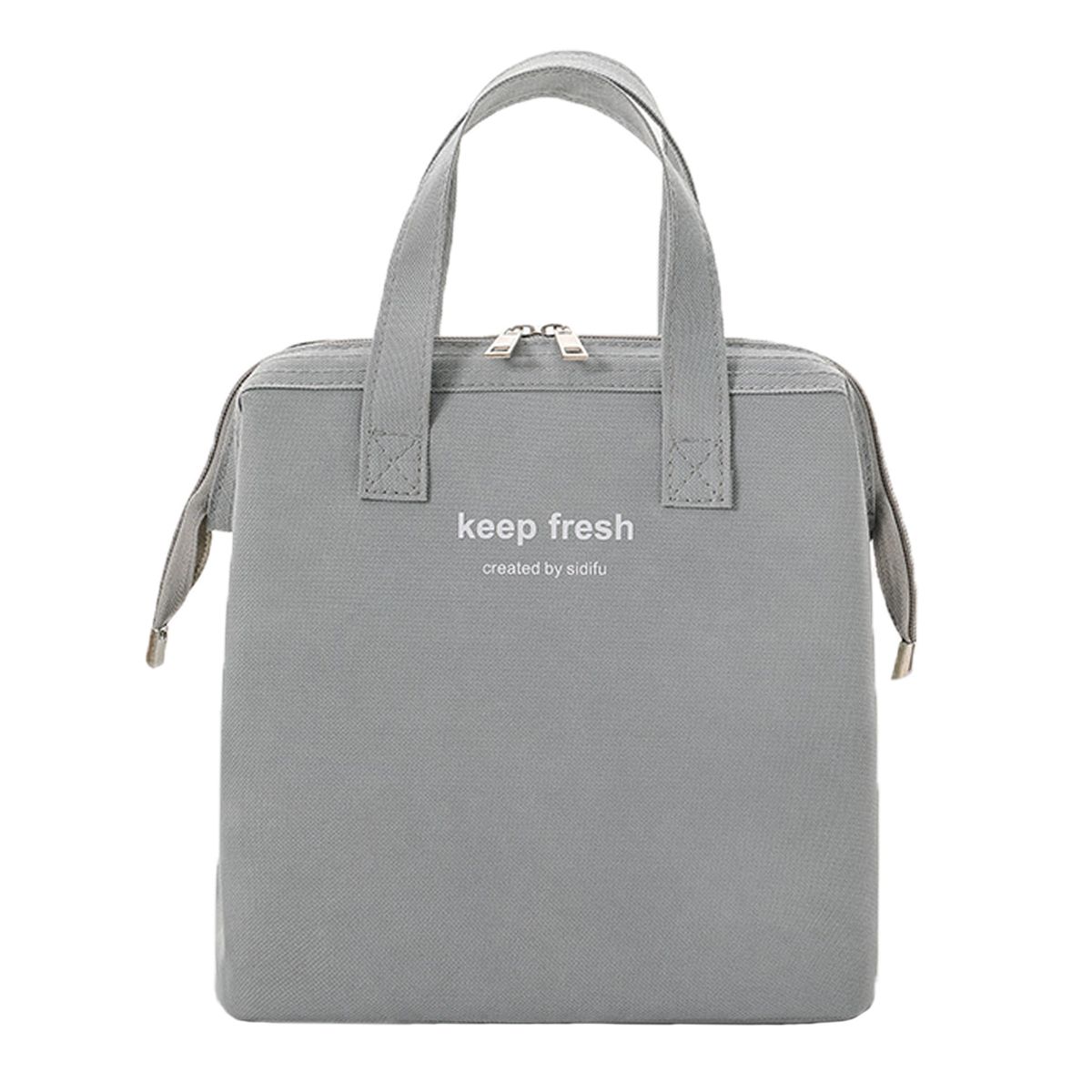 ZIMRAHYG - Lonchera Bolsa Térmica De Almuerzo Portátil Gran Capacidad Gris