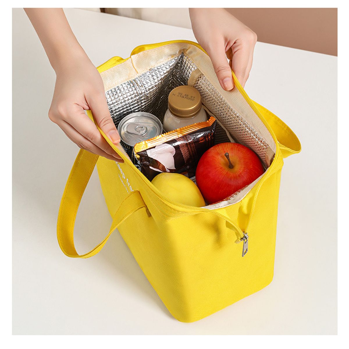 ZIMRAHYG - Lonchera Bolsa Térmica De Almuerzo Portátil Gran Capacidad Azul