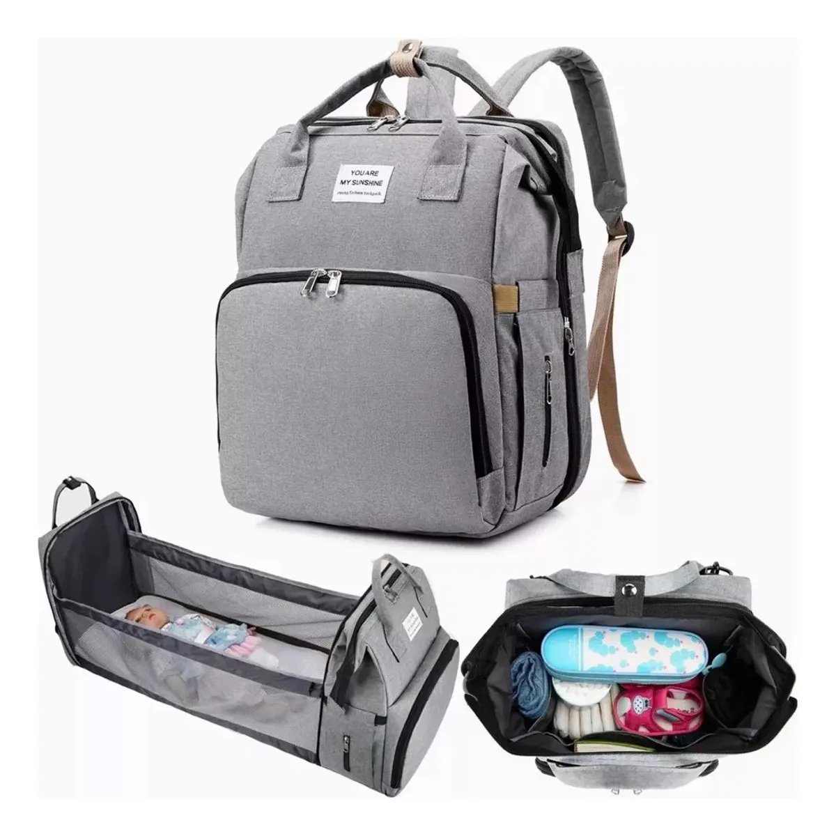 BLLOQ - Bolsa Mochila De Pañales Para Mamá Cama De Bebé Plegable