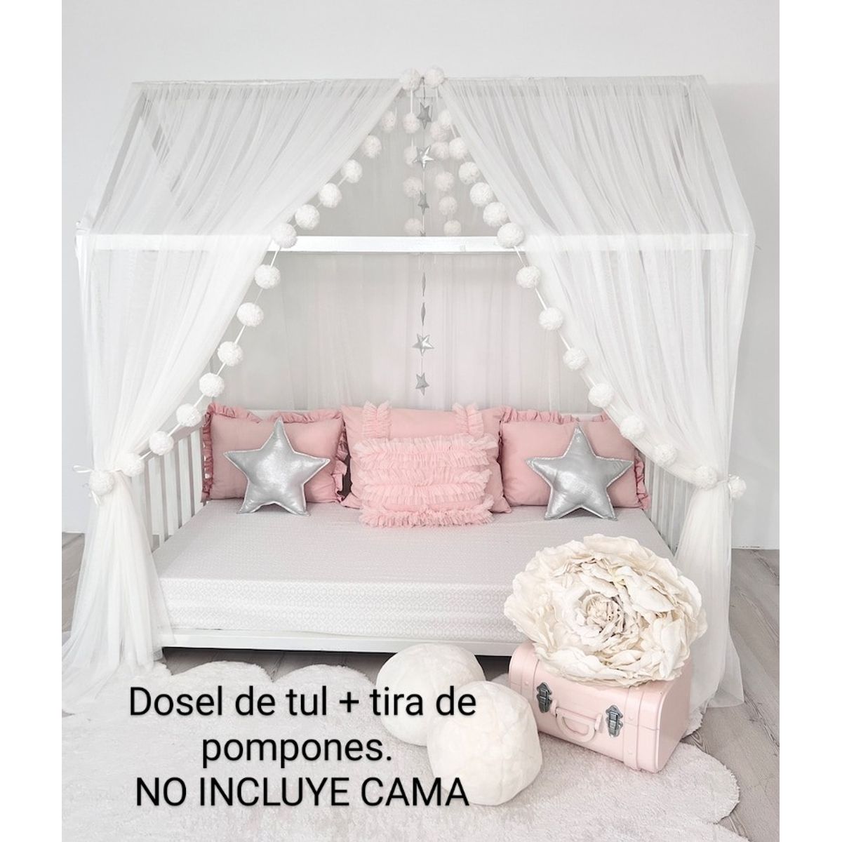 GENERICO - NO INCLUYE CAMA Dosel tul para cama Casa montessori