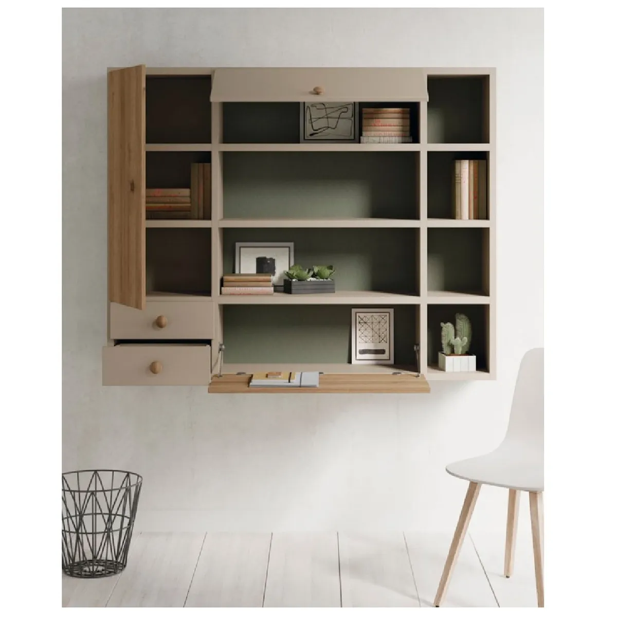 TU MESITA - Mueble de Estudios Flotante Rigoberto con Escritorio abatible TU MESITA