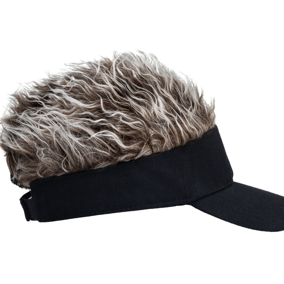 LUMINA - VISERA DE CABELLO ARTIFICIAL - AJUSTABLE PARA CABEZAS DE TODOS LOS TAMAÑOS CASTAÑO