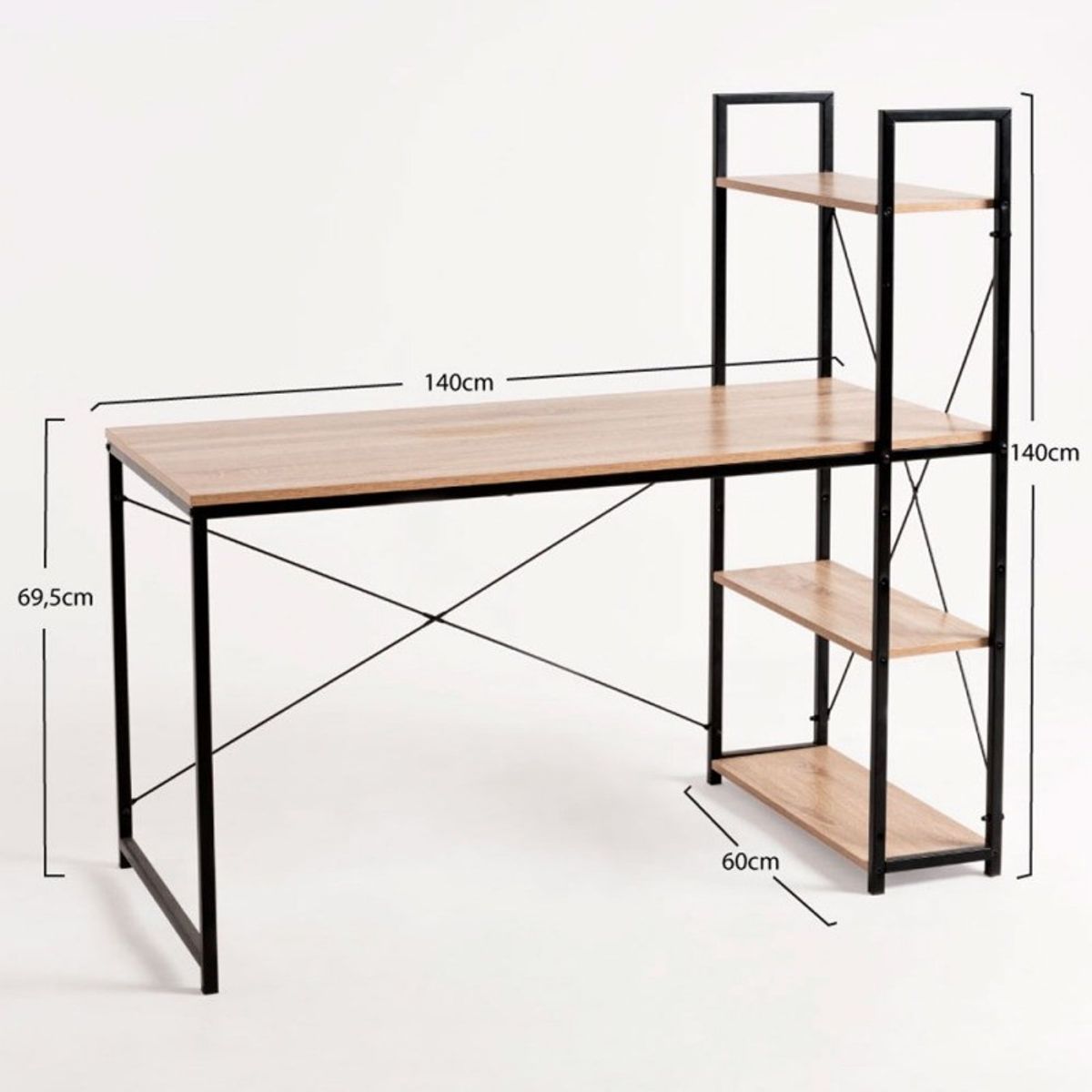 NACION MUEBLES - ESCRITORIO INDUSTRIAL FRANK NACION MUEBLES