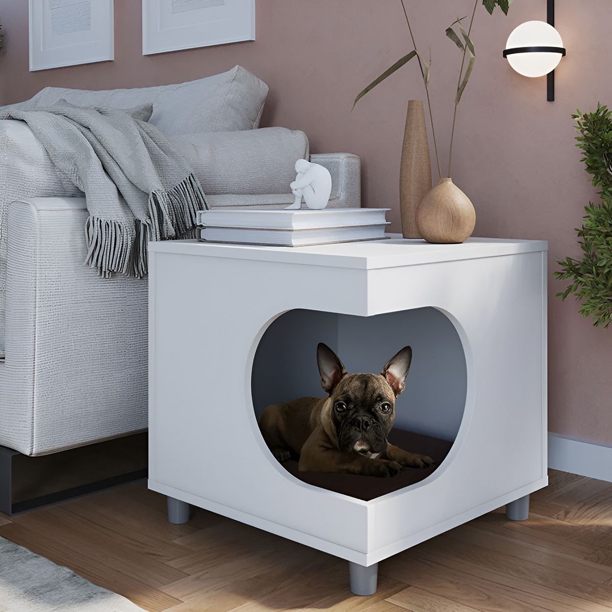 73 EXPERIENCE - Mesa Auxiliar Mascota Karik Color Blanco 73 Experience