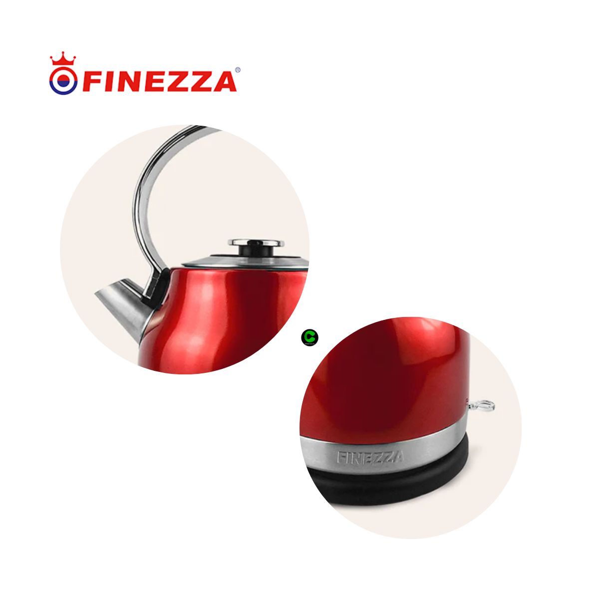 FINEZZA - Hervidor Eléctrico Finezza 2 Litros CK-670HT Rojo
