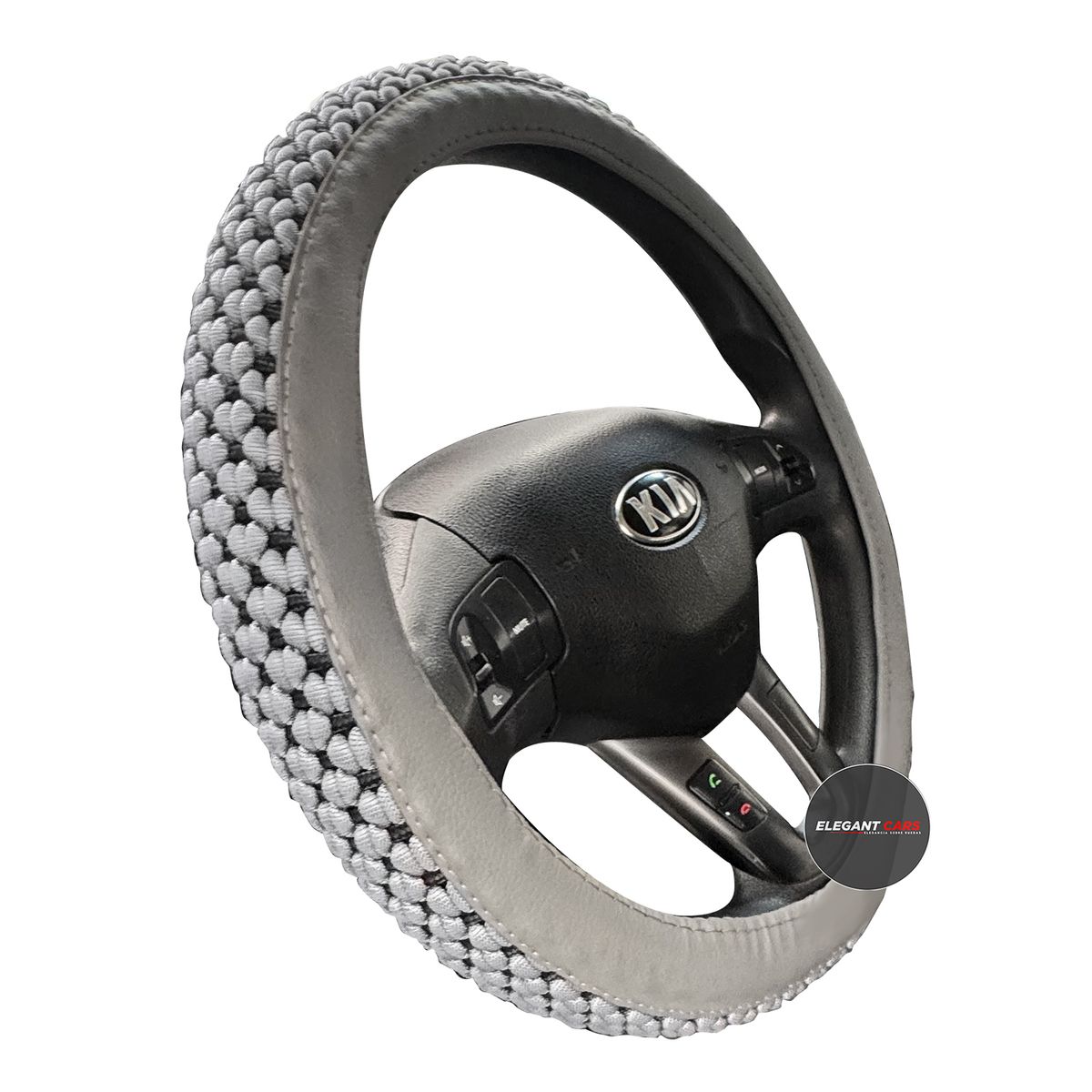 GENERICO - FORRO DE TIMON BLING BLING C DIAMANTES ROMBOS SILVER