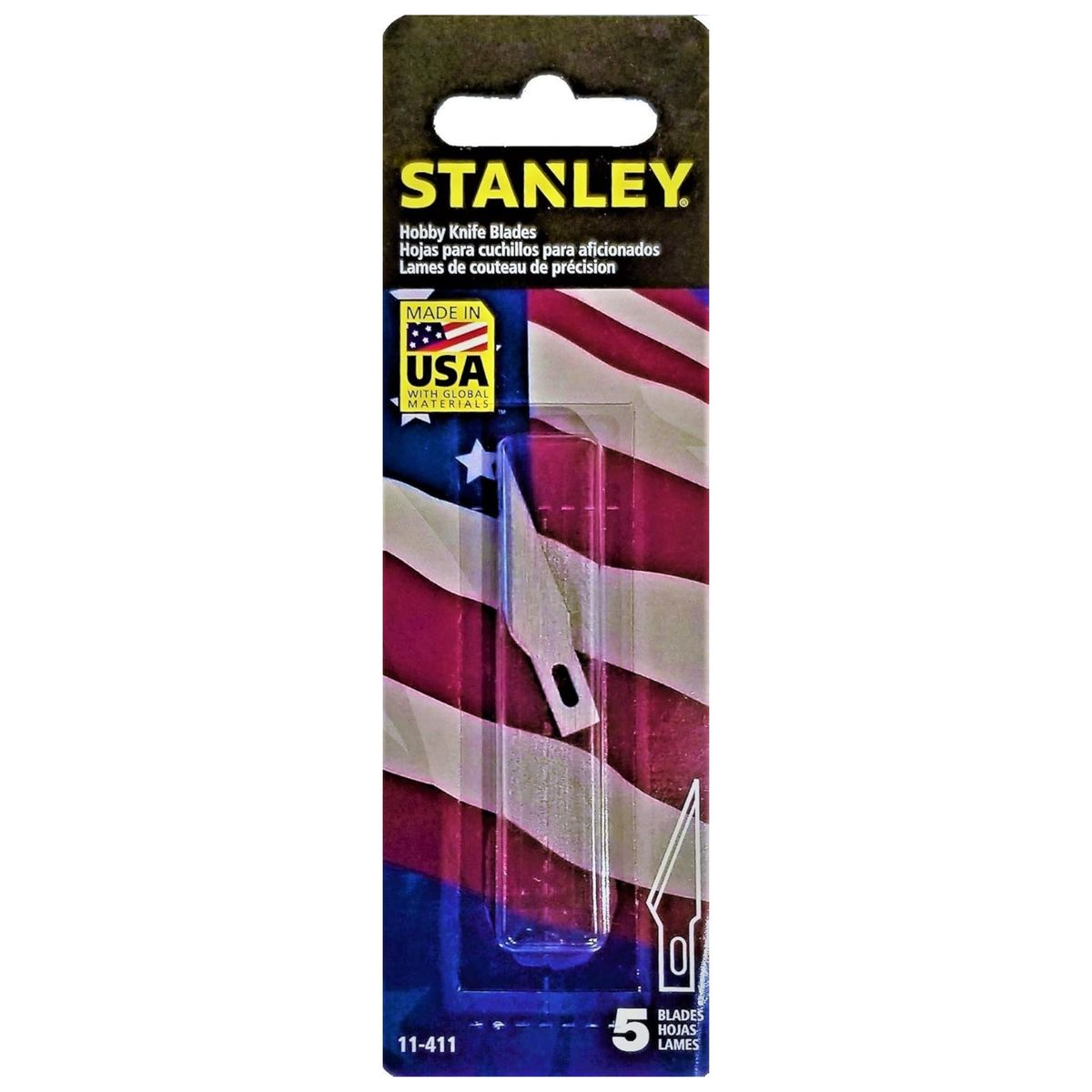 STANLEY - REPUESTO PARA CUCHILLA  EXACTA HOBBY 5 UNIDADES 11-411 STANLEY