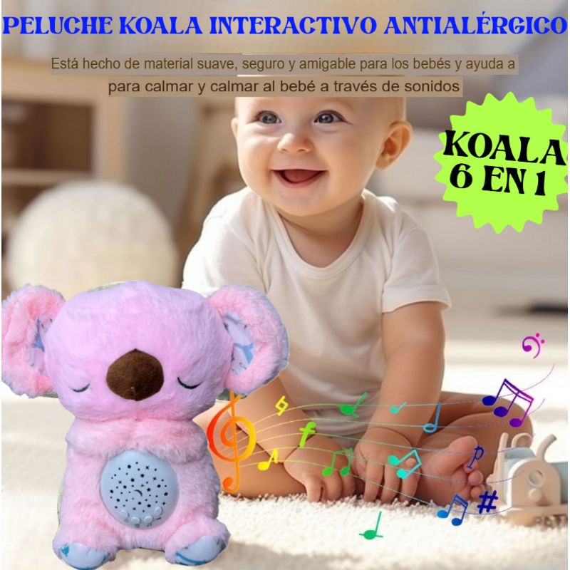 GENERICO - PELUCHE KOALA INTERACTIVO CON PROYECTOR DE ESTRELLAS MÚSICA Y CUENTA CUENTOS