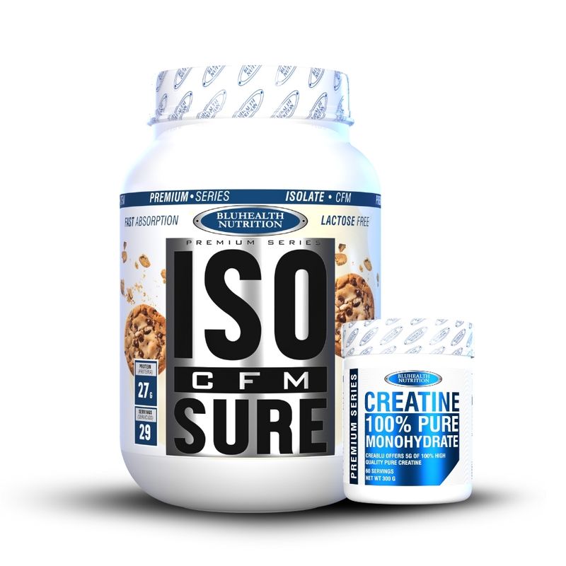 GENERICO - Iso Cfm Sure 2 lb Bluhealth Nutrition  Cookies+ Creatina 300gr