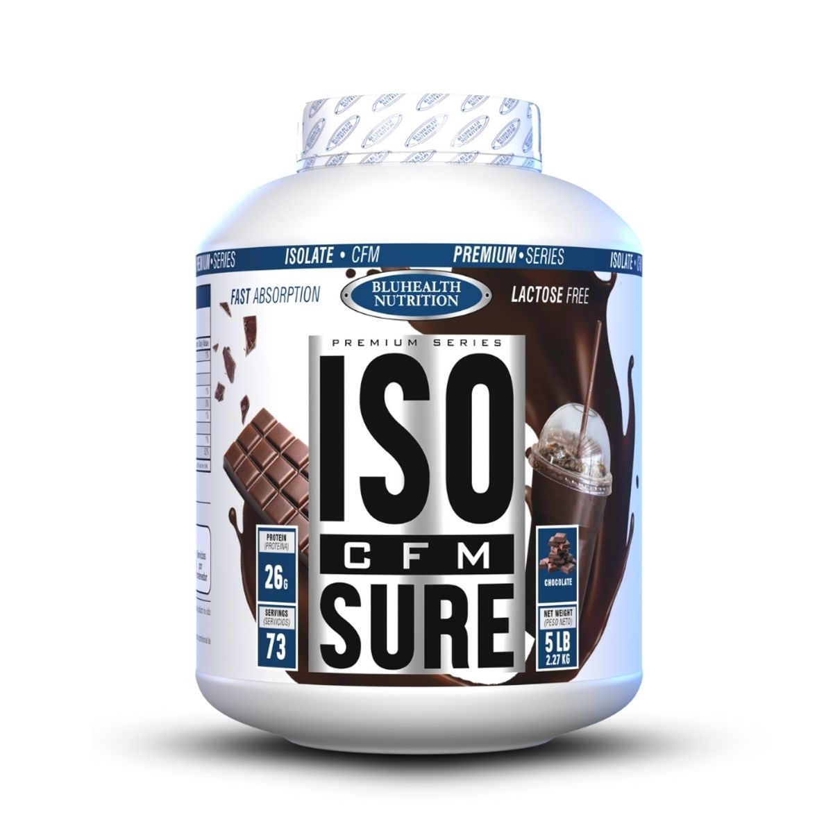 GENERICO - Iso Cfm Sure 5 lb Bluhealth Nutrition  Chocolate + Creatina 300gr