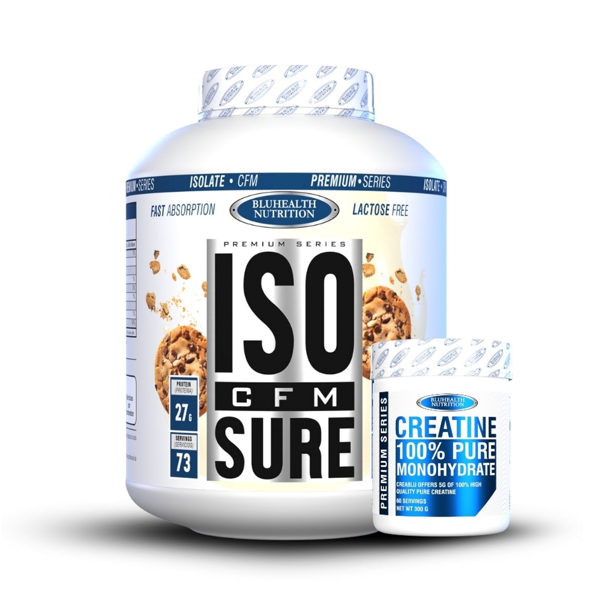 GENERICO - Iso Cfm Sure 5 lb Bluhealth Nutrition  Cookies + Creatina 300gr