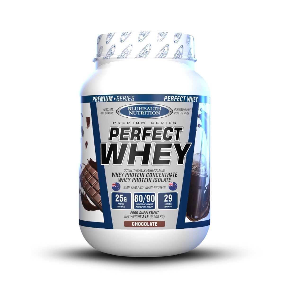 GENERICO - Perfect Whey 2 lb Bluhealth Nutrition  Chocolate + Creatina 300gr