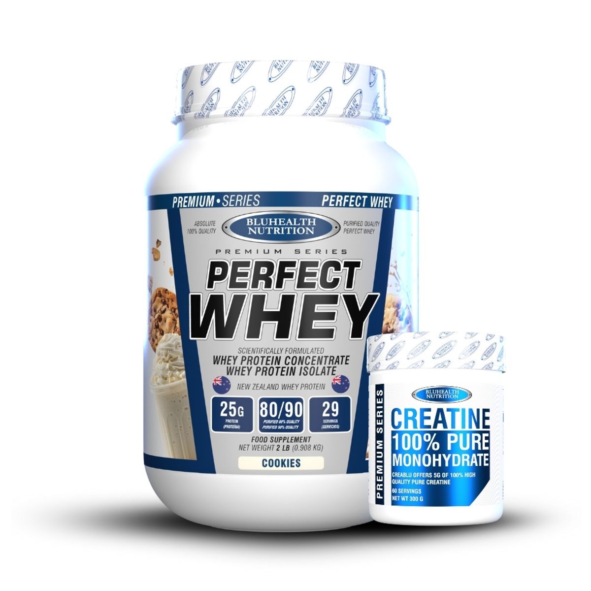 GENERICO - Perfect Whey 2 lb Bluhealth Nutrition  Cookies + Creatina 300gr