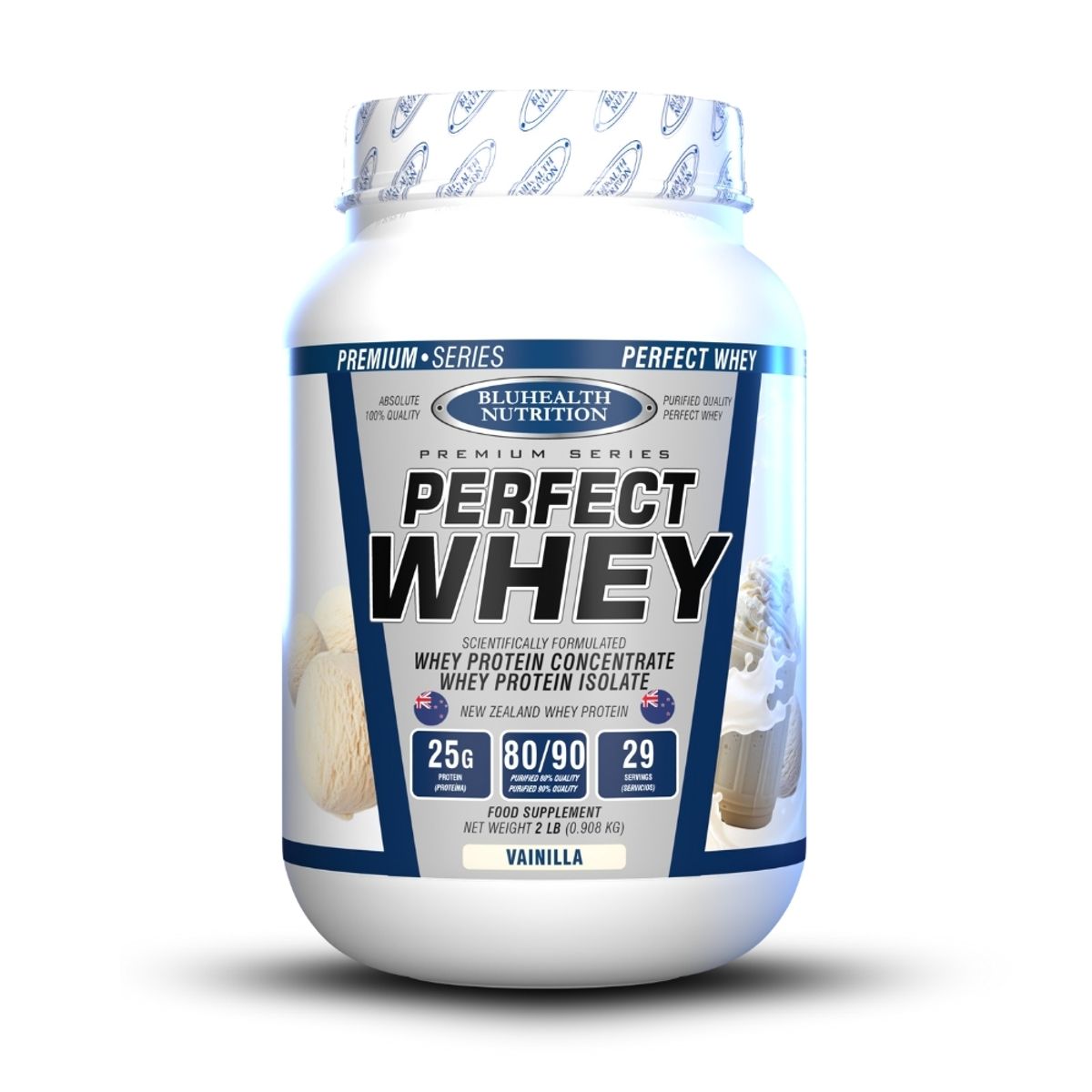 GENERICO - Perfect Whey 2 lb Bluhealth Nutrition Vainilla Pack X2