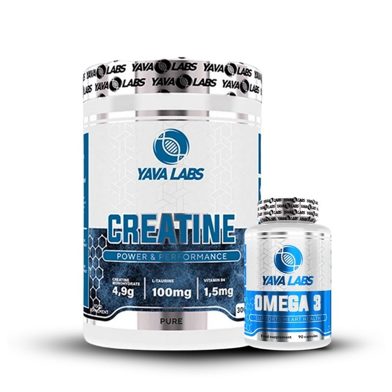 GENERICO - Creatina Monohidratada Yava Labs 300Gr + Omega 3 90 Softgel