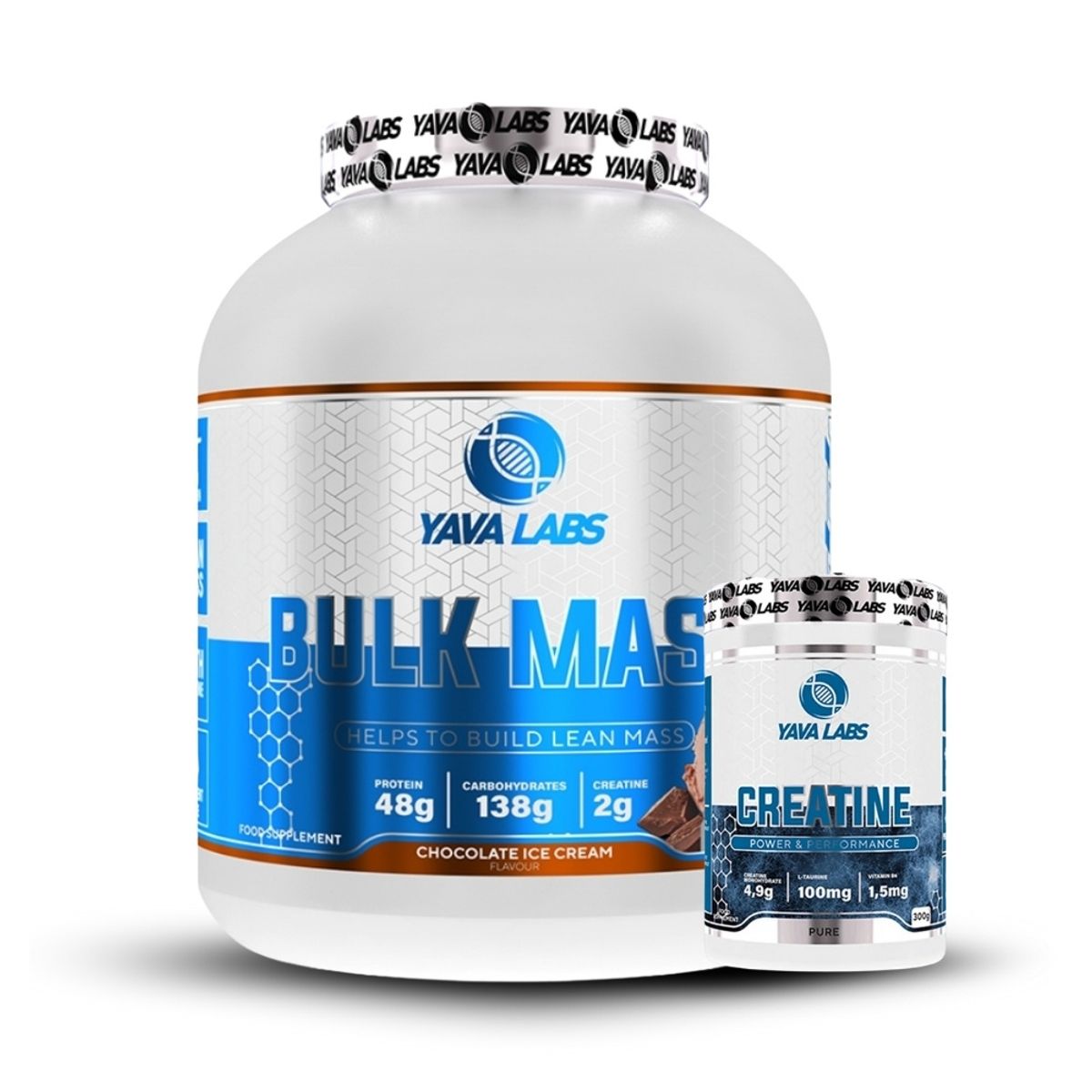 GENERICO - Bulk Mass 3 kg Chocolate + Creatina Monohidratada Yava Labs 300Gr