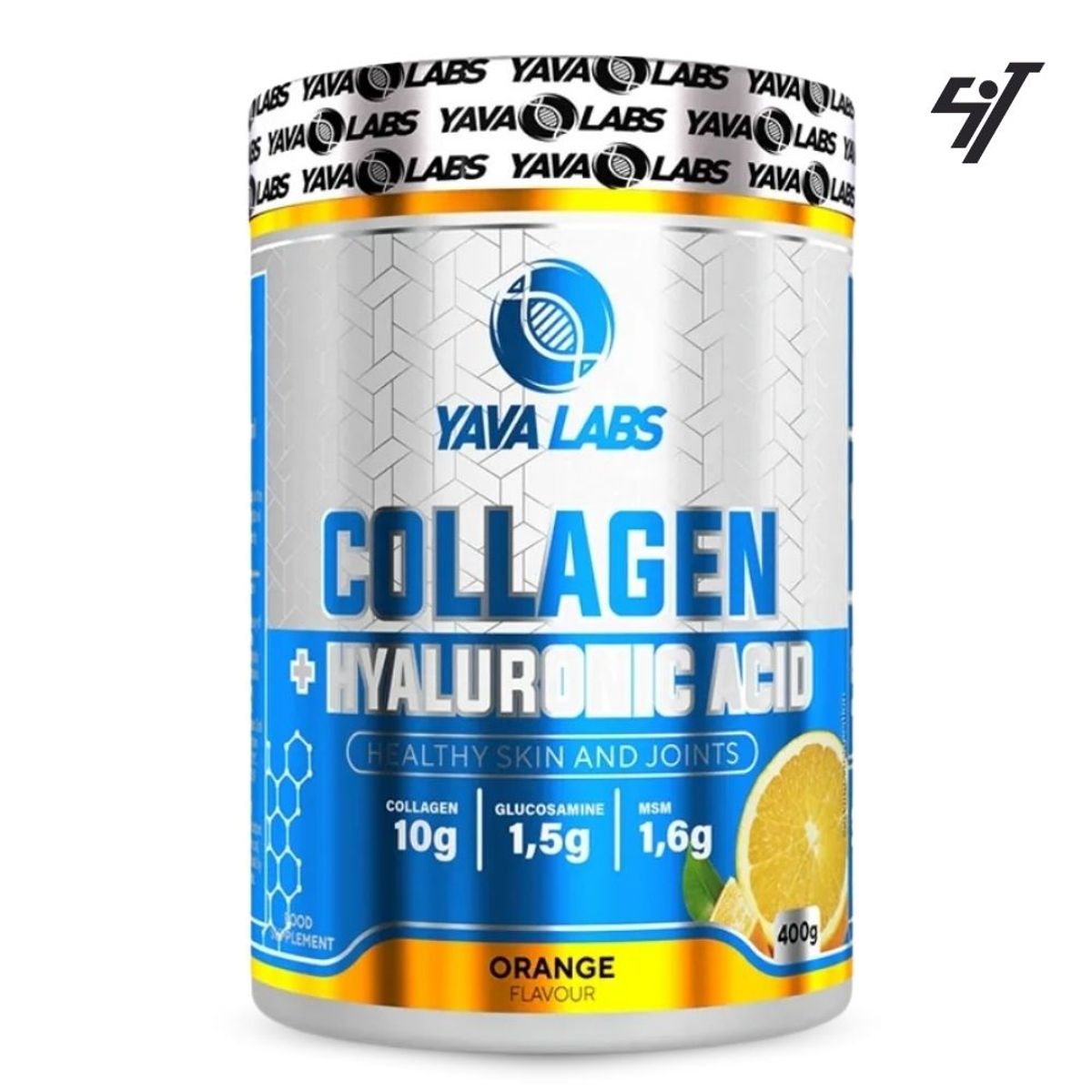 GENERICO - Colágeno + Acido Hialuronico 400Gr 20 Serv - Naranja