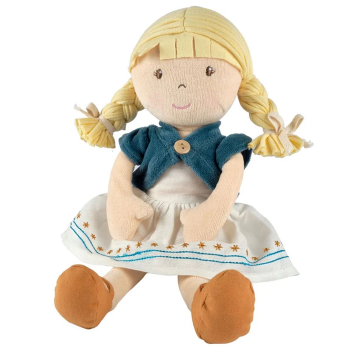 BONIKKA - Bonikka muñeca textil suave algodón orgánico modelo Lily 32 cm