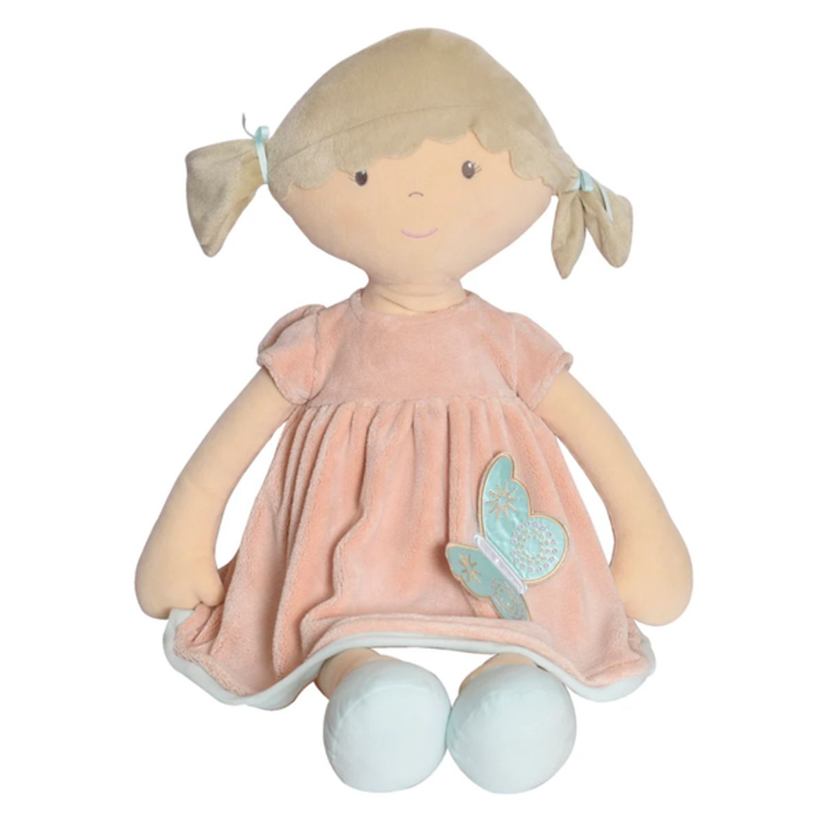 BONIKKA - Bonikka muñeca textil suave jumbo 80 cm modelo Pia vestido melón
