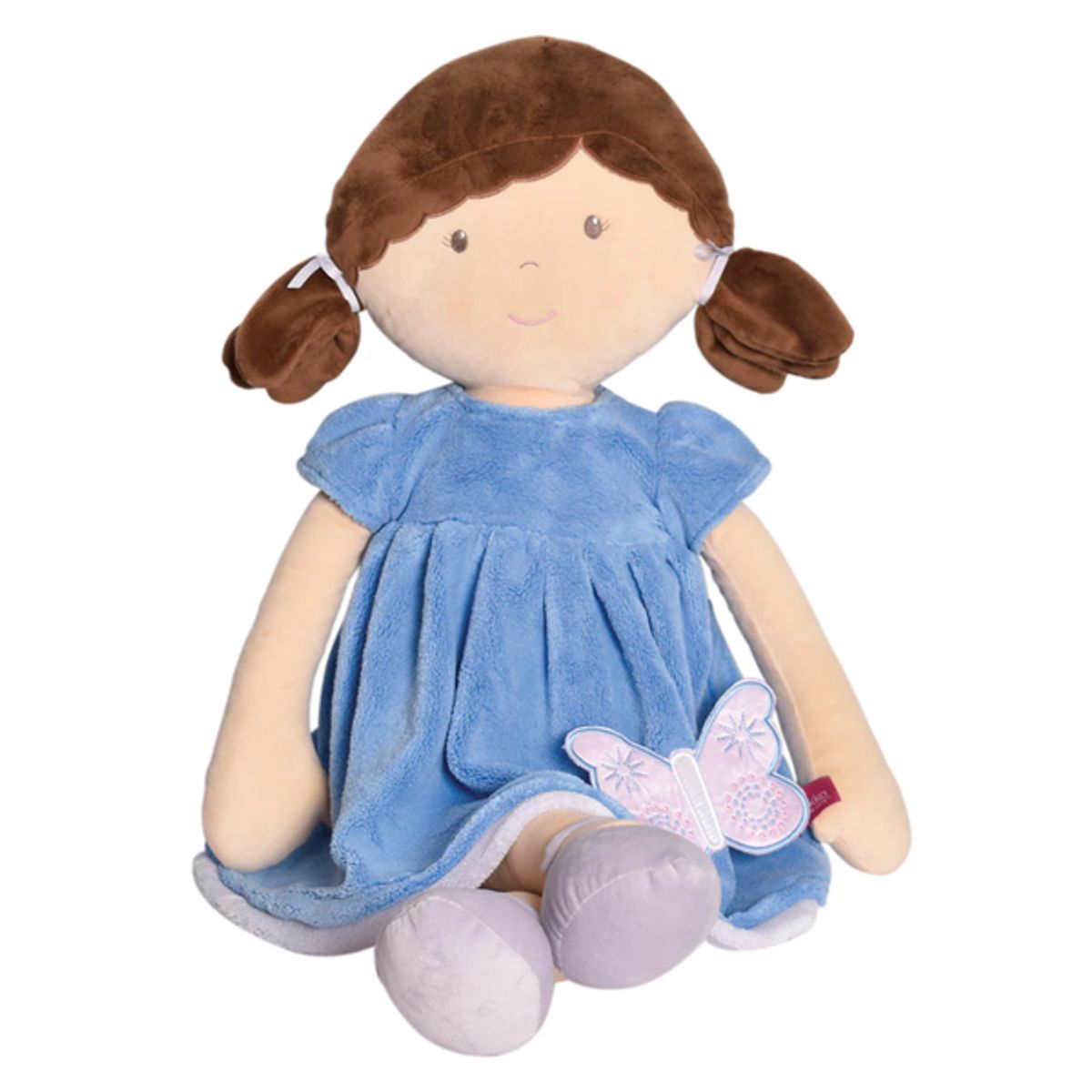 BONIKKA - Bonikka muñeca textil suave jumbo 80 cm modelo Pari vestido azul