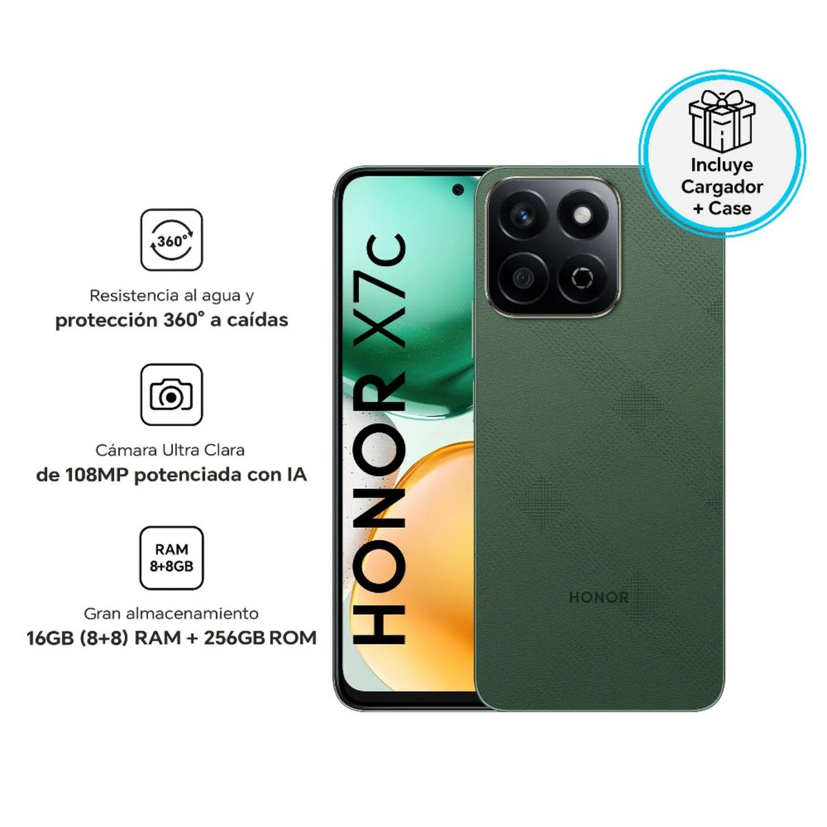 HONOR - Celular Honor X7C 8+256 GB Verde