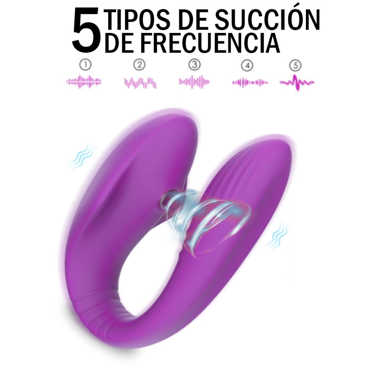 GENERICO - Vibrador con succionador potente control remoto-Morado