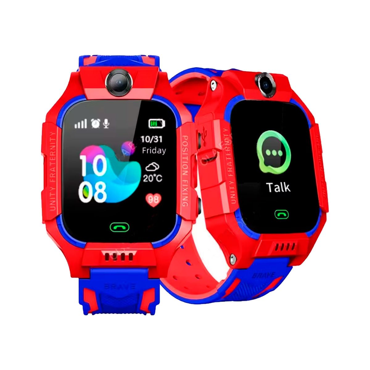 OEM - Smartwatch para Niños Q19 con GPS Botón SOS y Cámara Rojo