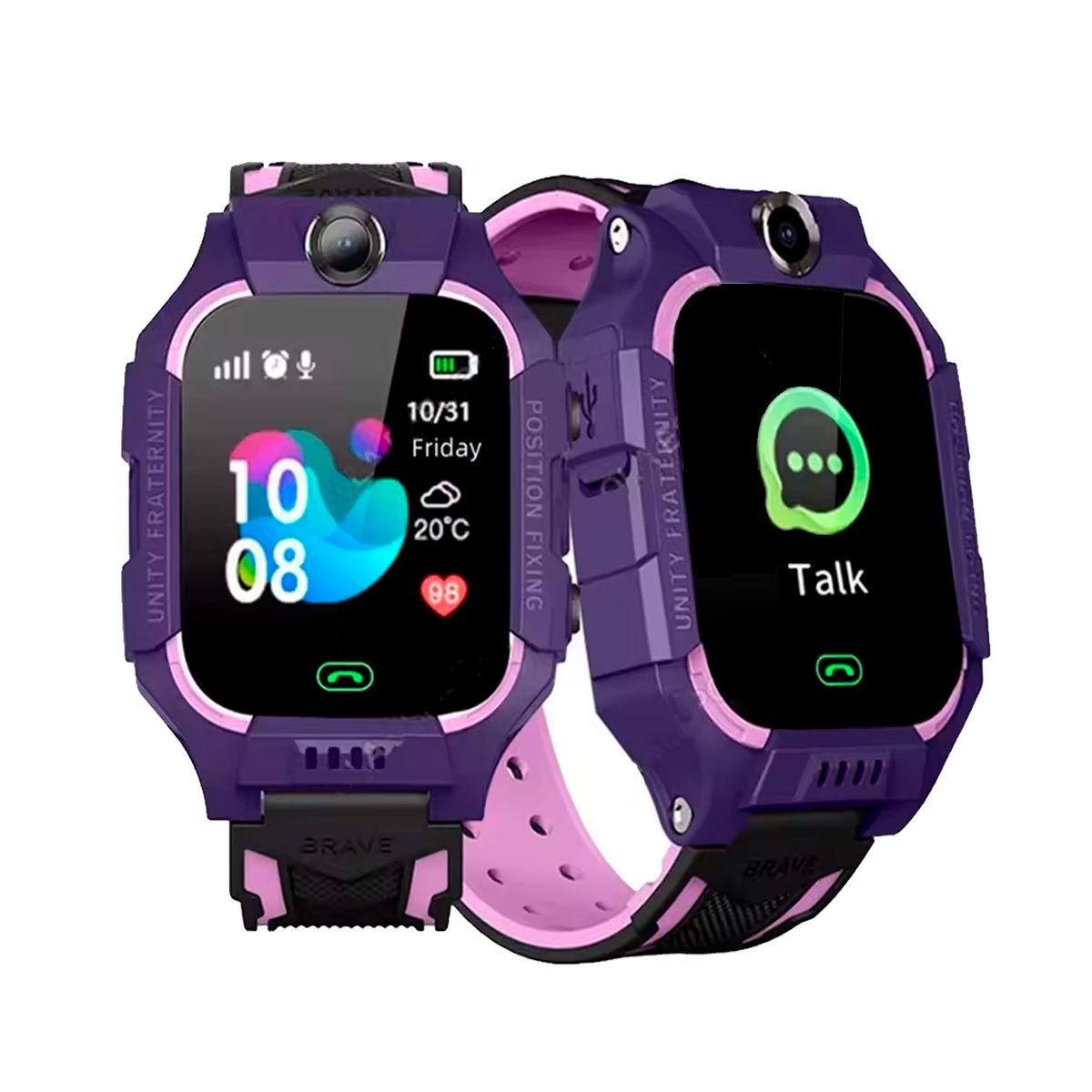 OEM - Smartwatch para Niños Q19 con GPS Botón SOS y Cámara Morado
