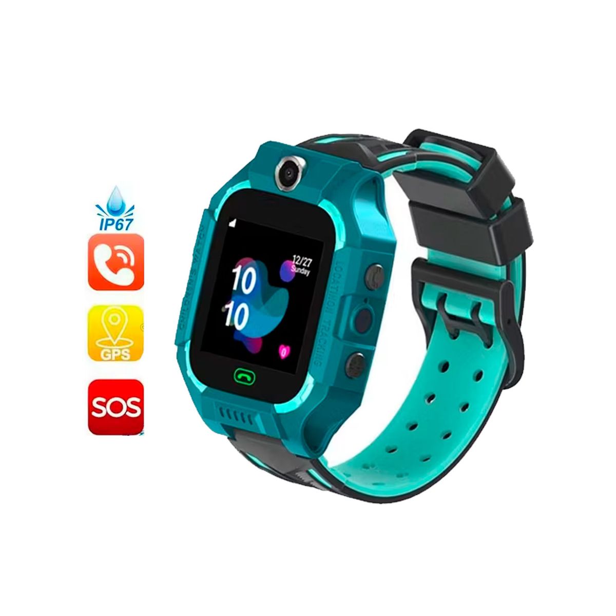 OEM - Smartwatch para Niños Q19 con GPS Botón SOS y Cámara Verde