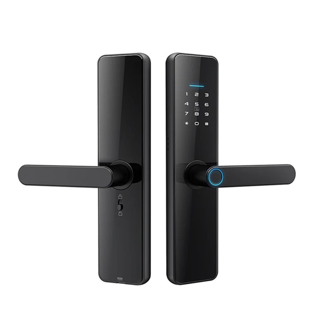 JPSYSTEMS - Cerradura Smart Huella Clave Tarjeta IC App Tuya WIFI funciona con 4 pilas AAA + Asesoría remota